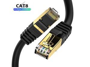 Patch Lead RJ45 YINZHI Computer Network Accessories 5m CAT8 Computer Switch Router Ultra-Thin Flat Ethernet Network LAN Cable 