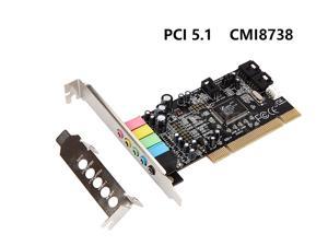 PCI Sound Card 5.1CH CMI8738 Chipset Computer Built in Sound Card 3D Stereo Audio Card