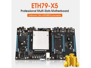 ETH79-X5 Mining Motherboard Intel Xeon LGA 2011 65mm Pitch Support RTX3060 Graphics Card Crypto Ethereum Bitcoin Miner