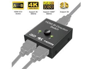 4K Bi-Direction HDMI 2.0 Switch Switcher Splitter Hub HDCP 2x1 1x2 In Out 1080P 4K Bi-Direction HDMI 2.0 Switch Switcher Splitter Hub HDCP 2x1 1x2 In Out 1080P
