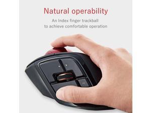 ELECOM Japan Official M-DPT1MRXBK, 3 Ways connection Wired& Wireless, and Bluetooth, 8 Mappable Buttons, Extra Large, DEFT PRO, Trackball Mouse