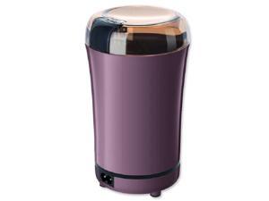 Portable Coffee Grinder Multifunction Stainless Steel Blade Electric Coffee Machine with Grinder for Home Kitchen Office - purple