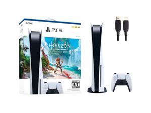 Sony PlayStation 5 PS5 Disc Edition Video Game Console  Horizon Forbidden West Bundle with PS5 Video Game Console  1 Wireless Controller  Pearlite Tech High Speed HDMI Cable