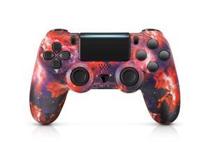 Wireless Controller for PlayStation 4 Remote Bluetooth Gamepad SixAxis Motion Gaming Control Touch Pad for PS 4SlimProPC Dual Vibration Shock Speaker Stereo Headset Jack Red Galaxy