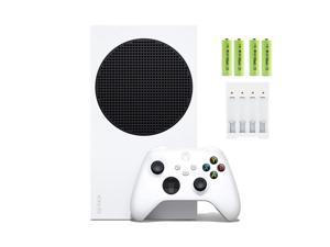 Microsoft Xbox Series S 512 GB All-Digital Gaming Console - White + 1 Xbox Wireless Controller, 4K HD Streaming, Wi-Fi, Pearlite Tech.  Batteries and Charger Accessories Set