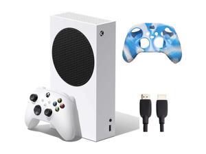 Microsoft Xbox Series S All-Digital 512 GB Console White (Disc-Free Gaming), One Xbox Wireless Controller, 1440p Resolution, Up to 120FPS, Pearlite Tech. HDMI Cable + Silicone Controller Cover Skin