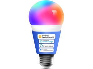 [Controlled By "Hey Siri"] meross Smart WiFi LED Bulbs - Apple Certified with meross App, Works with HomeKit, Amazon Alexa, Google Assistant, Siri, SmartThings, No Hub Required, MSL120HK