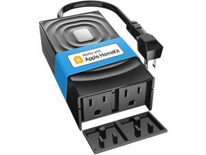 Apple Homekit meross Smart Plug, Wi-Fi Waterproof, Apple Certified, Works with Apple HomeKit, Amazon Alexa, Google Assistant And SmartThings In Stock At U.S. [Controlled by "Hey Siri"]