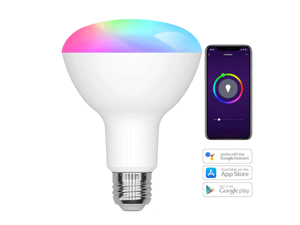 Avatar Controls Smart Wifi Light Bulbs, BR30 Dimmable LED Light Bulbs, 800 Lumen, Time Control, 9W Compatible with Alexa / Google Assistant / IFTTT, Remote Control No Hub Required, E27 Base Avatar Controls Smart Wifi Light Bulbs, BR30 Dimmable LED Light Bulbs, 800 Lumen, Time Control, 9W Compatible with Alexa / Google Assistant / IFTTT, Remote Control No Hub Required, E27 Base