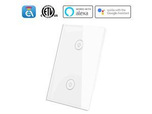Avatar Controls Smart WiFi Wall Light Touch Panel Switch, Remote Control with Smart Phone, No Hub Required, AC 110-240V, Compatible with Alexa Echo, Works with Google Home, Wall Switch 2 Gang Avatar Controls Smart WiFi Wall Light Touch Panel Switch, Remote Control with Smart Phone, No Hub Required, AC 110-240V, Compatible with Alexa Echo, Works with Google Home, Wall Switch 2 Gang