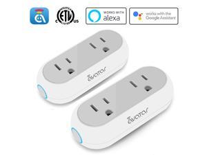 Avatar Controls Smart Capsule Outlet WiFi Plug, Dual 2 in 1 Electrical Socket Compatible with Alexa/Google Assistant/IFTTT, APP Remote Control Timer/ON/OFF Switch, ETL FCC Listed (2 pack) Avatar Controls Smart Capsule Outlet WiFi Plug, Dual 2 in 1 Electrical Socket Compatible with Alexa/Google Assistant/IFTTT, APP Remote Control Timer/ON/OFF Switch, ETL FCC Listed (2 pack)