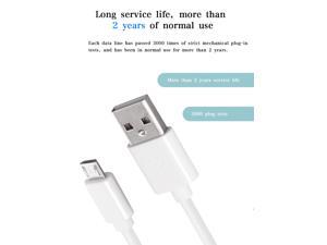 2 pieces 2.4A Micro USB Charging Cable Data Cable (11.82in 2-pack)Android Mobile Phone US shipping