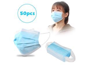 50pcs 3-Ply Disposable Face Mask with Elastic Earloop Blue 50pcs 3-Ply Disposable Face Mask with Elastic Earloop Blue