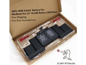 A1618 Genuine Battery MacBook Pro 15" A1398 Retina (2015Ver) 020-00079 MJLQ2LL/A A1618 Genuine Battery MacBook Pro 15" A1398 Retina (2015Ver) 020-00079 MJLQ2LL/A