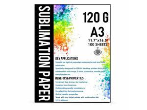100 Sheet All EPSON RICOH SAWGRASS A3 Sublimation Ink Paper 11.7''x16.5''Printer
