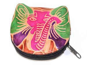 Festival Elephant Leather Coin Purse Festival Elephant Leather Coin Purse