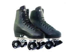 Mens Premium Leather Lined Rink Roller Skate Classic Black Quad Skates Size 9 Mens Premium Leather Lined Rink Roller Skate Classic Black Quad Skates Size 9