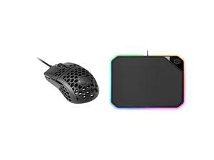 MM710 53G Gaming Mouse with Lightweight Honeycomb Shell with MPAMP860OSAN1 DualSided Gaming Mouse Pad with RGB Illumination