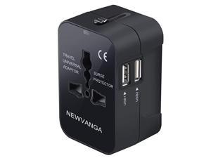 International Universal All in One Worldwide Travel Adapter Wall Charger AC Power Plug Adapter with Dual USB Charging Ports for USA EU UK AUS European Cell Phone Laptop International Universal All in One Worldwide Travel Adapter Wall Charger AC Power Plug Adapter with Dual USB Charging Ports for USA EU UK AUS European Cell Phone Laptop