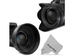 Lens Hood Set Tulip Flower + Collapsible Rubber Lens Hood Lens Hood Set Tulip Flower + Collapsible Rubber Lens Hood