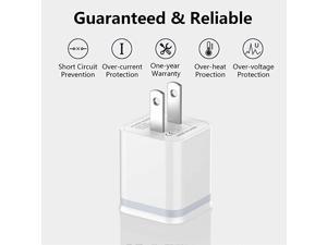 Phone Charger Cable 3ft 6ft 10ft with Wall Plug  5Pack Long Charging Cord + Dual Port USB Block Cube Adapter Replacement for iPhone 11 XSXS MaxXRX 8766S Plus SE5S5C Pad Pod