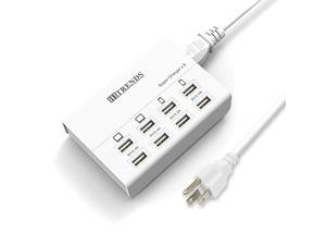 USB Charger 8 Ports Charging Station 50W10A Multi Port USB Charging Hub for Multiple Devices 5ft Cord White USB Charger 8 Ports Charging Station 50W10A Multi Port USB Charging Hub for Multiple Devices 5ft Cord White