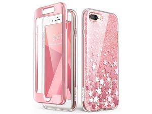 iPhone78PlusCosmoV2SPPink Cosmo Glitter Clear Bumper Case for iPhone 8 PlusiPhone 7 Plus Pink