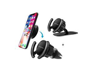 Clip Car Mount Compatible Car Users  360° Rotation Air Vent Car Out Stand and Dashboard Sticker Holder for GPS Navigation Compatible with Phone MAXX8 Note 8S9+