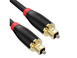 Digital Optical Audio Cable Toslink Cable 24K GoldPlated UltraDurable S  Fiber Optic Male to Male Cord for Home Theater Sound Bar TV PS4 Xbox Playstation amp More 59ft