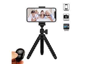 Phone Tripod Flexible PhoneCamera Tripod Mount Stand Holder with Wireless Remote Shutter and Universal Clip Compatible with iPhone Android Phone Camera and GoPro 2019 Upgraded Phone Tripod Flexible PhoneCamera Tripod Mount Stand Holder with Wireless Remote Shutter and Universal Clip Compatible with iPhone Android Phone Camera and GoPro 2019 Upgraded