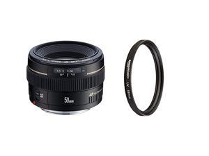 EF 50mm f14 USM Standard Medium Telephoto Lens with UV Protection Lens Filter 58 mm