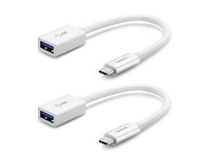 USB C to USB Adapter2 Pack USBC to USB 30 Adapter Thunderbolt 3 to USB 31 Female Adapter OTG Cable Compatible with MacBook Pro 20182017 MacBook Air 2018 Dell XPS and MoreWhite