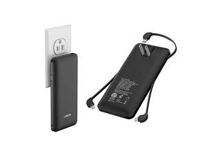 mAh Portable Charger Power Bank Ultra Slim External Battery Pack with Built in AC Plug Typec CableMicro Cable and Other Cable for Cell Phone mAh Portable Charger Power Bank Ultra Slim External Battery Pack with Built in AC Plug Typec CableMicro Cable and Other Cable for Cell Phone