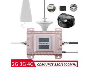 Signal Booster, CDMA/PCS 850/1900MHz 2G/3G/4G Dual Band Dual LCD Display Mobile Phone Signal Booster Cell Phone Signal Repeater Signal Amplifier Set Signal Booster, CDMA/PCS 850/1900MHz 2G/3G/4G Dual Band Dual LCD Display Mobile Phone Signal Booster Cell Phone Signal Repeater Signal Amplifier Set