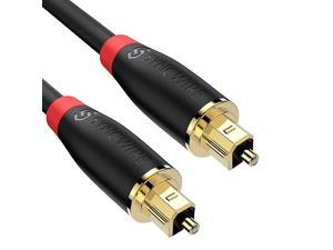 Digital Optical Audio Cable 10 Feet 24K GoldPlated UltraDurable Fiber Optic Toslink Male to Male Cord Optical Cables for Home Theater Sound Bar TV PS4 Xbox Playstation amp More