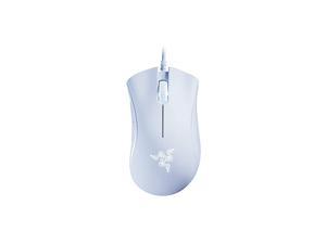 DeathAdder Essential Gaming Mouse 6400 DPI Optical Sensor Chroma RGB Lighting 5 Programmable Buttons Mechanical Switches Rubber Side Grips White