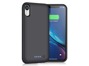 Battery Case for iPhone XR 6800mAh Portable Charging Case for iPhone XR Rechargeable Backup External Battery Pack Extended Battery Protective Charger Case61inchBlack