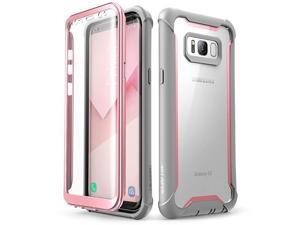 Ares Designed for Galaxy S8 Case Fullbody Rugged Clear Bumper Case With Builtin Screen Protector for Samsung Galaxy S8 2017 Release Pink
