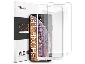 3 Packs) Screen Protector Designed for Apple iPhone 11 Pro, iPhone XS and iPhone X 5.8" Premium HD CLARITY 0.25mm Tempered Glass Screen Protectors w/Compatible Alignment Case Frame (3-Pack)