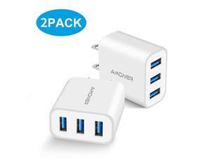 Wall Charger Upgraded 2Pack 15W 3Port USB Plug Cube Portable Wall Charger Plug for iPhone 12mini1211ProProMaxXsXRX87 iPad ProAir 2 Galaxy109 Note109 and More Wall Charger Upgraded 2Pack 15W 3Port USB Plug Cube Portable Wall Charger Plug for iPhone 12mini1211ProProMaxXsXRX87 iPad ProAir 2 Galaxy109 Note109 and More