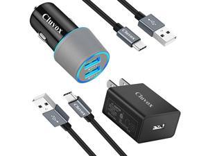 USB C Fast Charger Kit Compatible for Samsung Galaxy S21S20PlusUltraS10S10eS9S8Note 20109A20A50 Quick Charge 30 Charger Set Rapid Car Adapter + Wall Charger with 2 Type C Cords