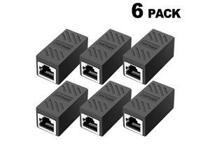 Coupler in Line Coupler Cat7Cat6Cat5e Ethernet Cable Extender Adapter Female to Female 6 Pack Black Coupler in Line Coupler Cat7Cat6Cat5e Ethernet Cable Extender Adapter Female to Female 6 Pack Black