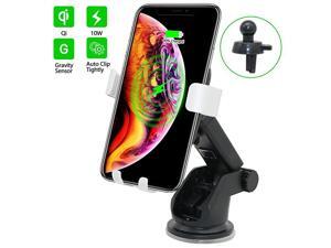 Car Charger Mount QI Fast Charging Auto Clamping Phone Holder Air Vent Compatible with Samsung Galaxy S10 S9 S8 S7 Edge Note 8 5 + iPhone X Xs Max 8 Plus Car Charger Mount QI Fast Charging Auto Clamping Phone Holder Air Vent Compatible with Samsung Galaxy S10 S9 S8 S7 Edge Note 8 5 + iPhone X Xs Max 8 Plus