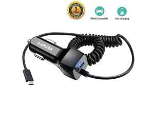 USB Car Charger, Type C Android Phone Car Adapter Built-In Curly Cable Compatible with Samsung Galaxy S8 S9 S10 Plus Note 9 8, LG G7/G6/G5/V40/V30/V20 Google Nexus USB Car Charger, Type C Android Phone Car Adapter Built-In Curly Cable Compatible with Samsung Galaxy S8 S9 S10 Plus Note 9 8, LG G7/G6/G5/V40/V30/V20 Google Nexus