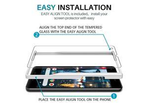 Pack L?K Screen Protector Compatible for Google Pixel 2 TemperedGlass 9H Hardness Case Friendly Installation Tray Gray Pack L?K Screen Protector Compatible for Google Pixel 2 TemperedGlass 9H Hardness Case Friendly Installation Tray Gray
