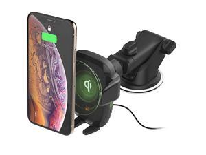 Wireless Car Charger Auto Sense Qi Charging Automatic Clamping Dashboard Phone Mount for iPhone Samsung Galaxy Huawei LG Smartphones