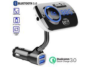 Bluetooth 50 FM Transmitter Dual USB Charger Wireless Bluetooth Radio Adapter Transmitter QC 30 Fast Charge Support TF d AUX Port Bluetooth 50 FM Transmitter Dual USB Charger Wireless Bluetooth Radio Adapter Transmitter QC 30 Fast Charge Support TF d AUX Port