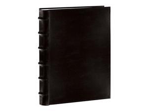 Sewn Bonded Leather BookBound BiDirectional Photo Album Holds 300 4x6 Photos 3 Per Page Color Black