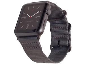 Compatible with Apple Watch Band 38mm 40mm Nylon iWatch Band Replacement Strap Military Style Compatible for Apple Watch Sport Nike Series 6 & SE Series 5 4 3 2 1 (38 40 S/M/L Gray)