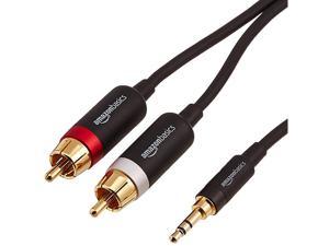 Basics 35mm to 2Male RCA Adapter Cable 4 Feet 5Pack